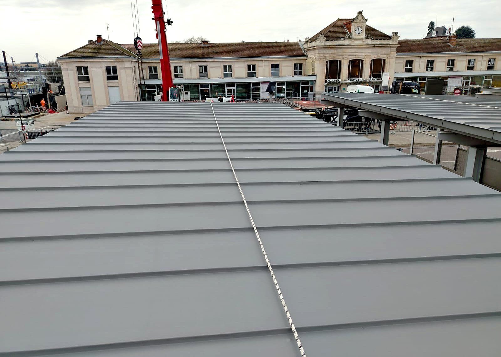 Charpente et couverture zinc à joint debout – Gare SNCF de Chalon-sur-Saône